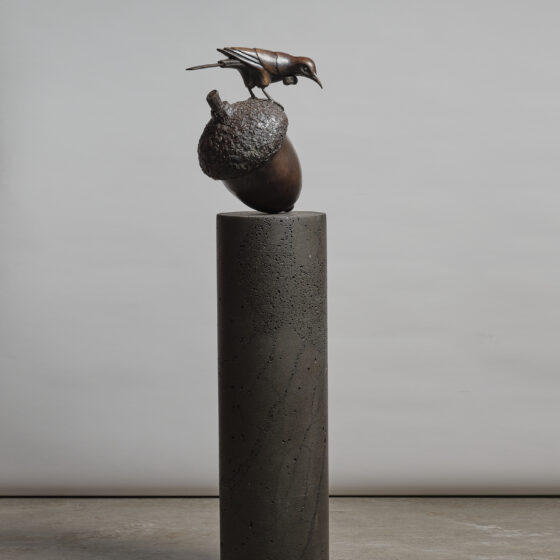 Photograph of Off Balance Bronze sculpture by Fiona Garlick