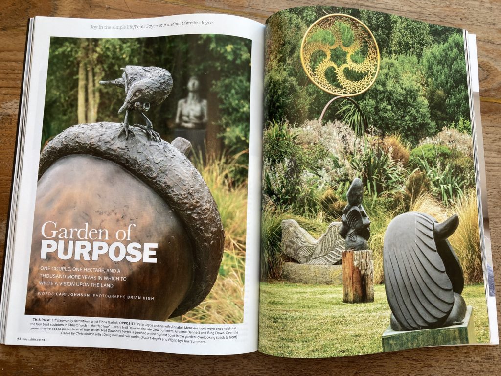 Article in Life and Leisure Magazine featuring Off Balance Sculpture by Fiona Garlick